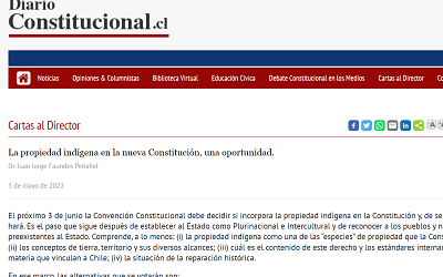 La propiedad indígena en la nueva Constitución, una oportunidad