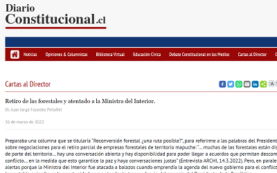 Retiro de las forestales y atentado a la ministra del Interior